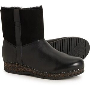 NEW‎ Dansko Women Boots Sz 38 US 7 - 7.5 McKenzie Shearling-Lined  Leather Black